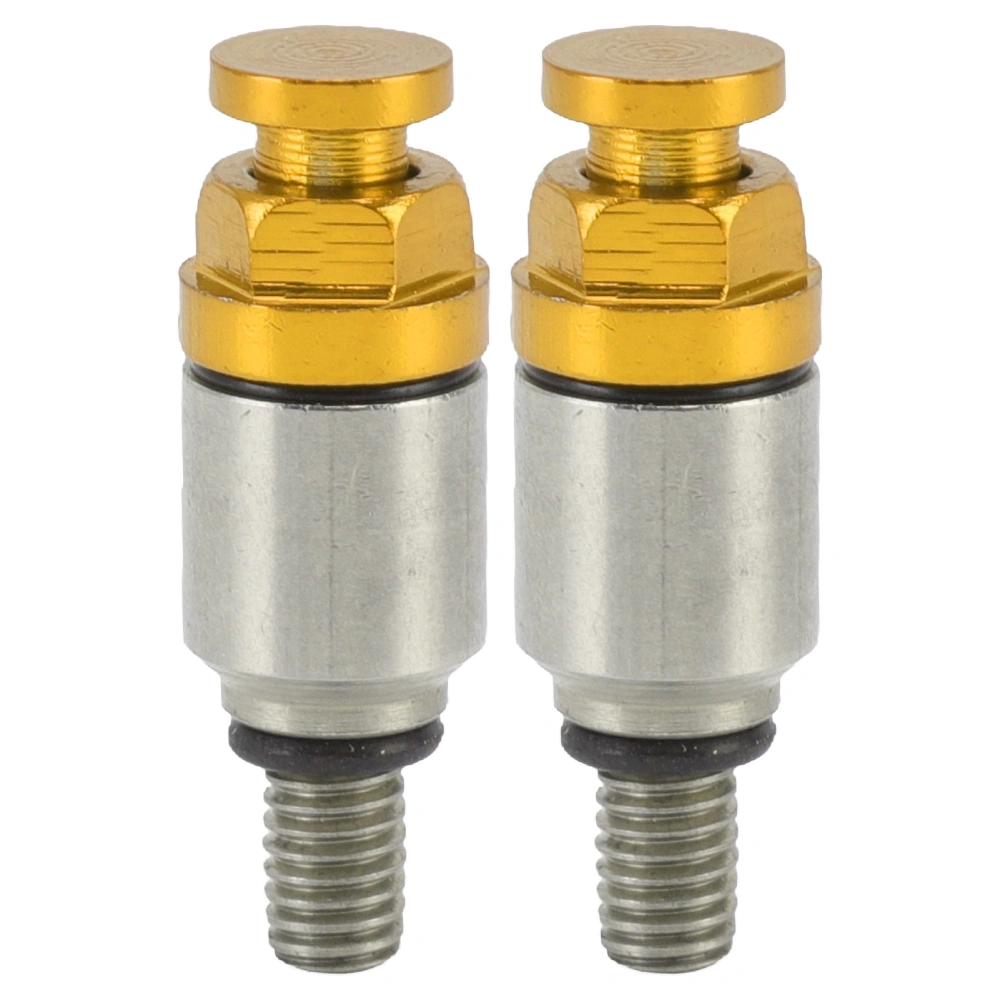 2pcs M5x0.8 Aluminium Alloy Fork Air Bleeder Pressure Relief Valve Replacement for CRF150R CR125R CR250R CRF250R Yellow