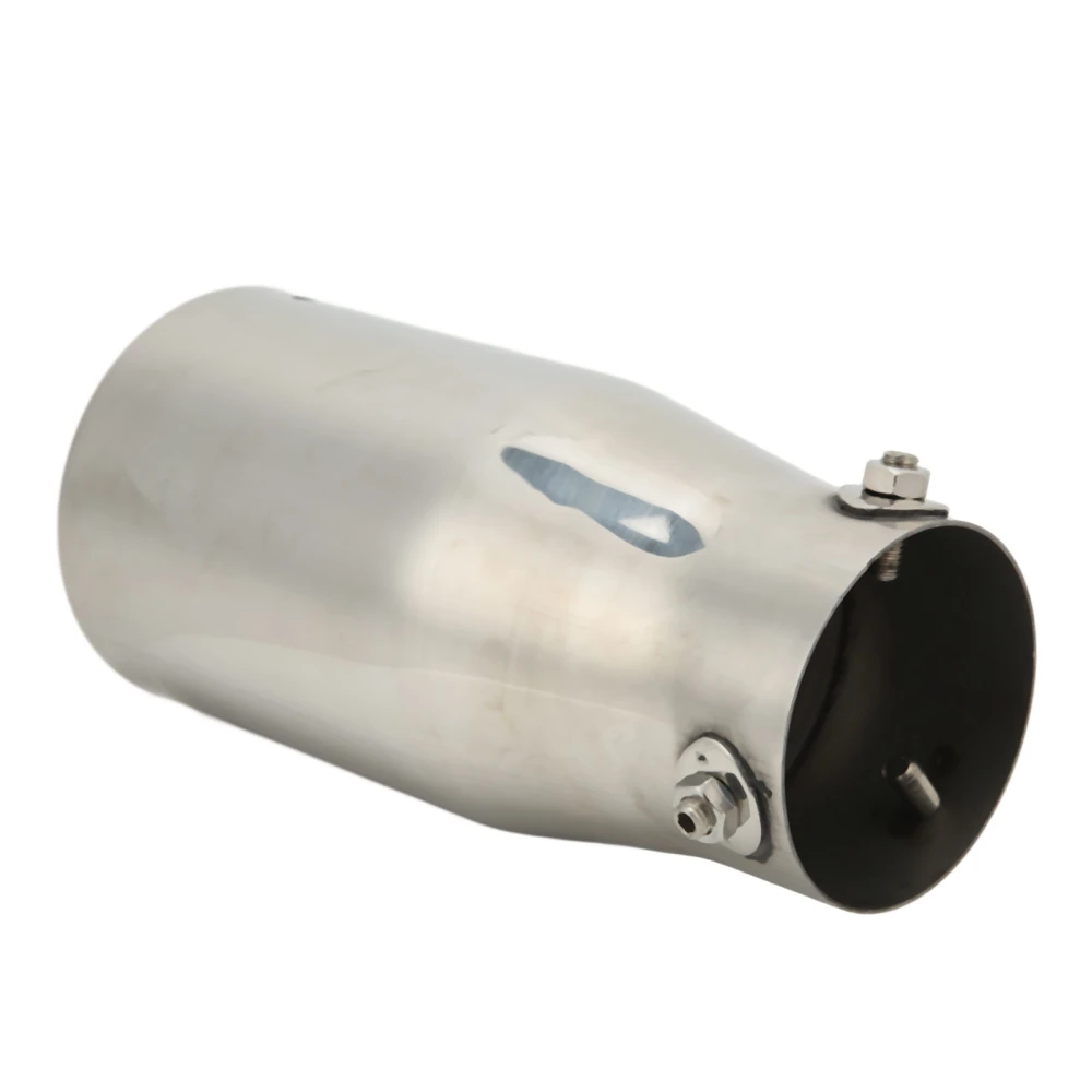 Car Exhaust Tail Pipe 76x101mm Flat Stainless Steel Mirror Polished Universal Modification