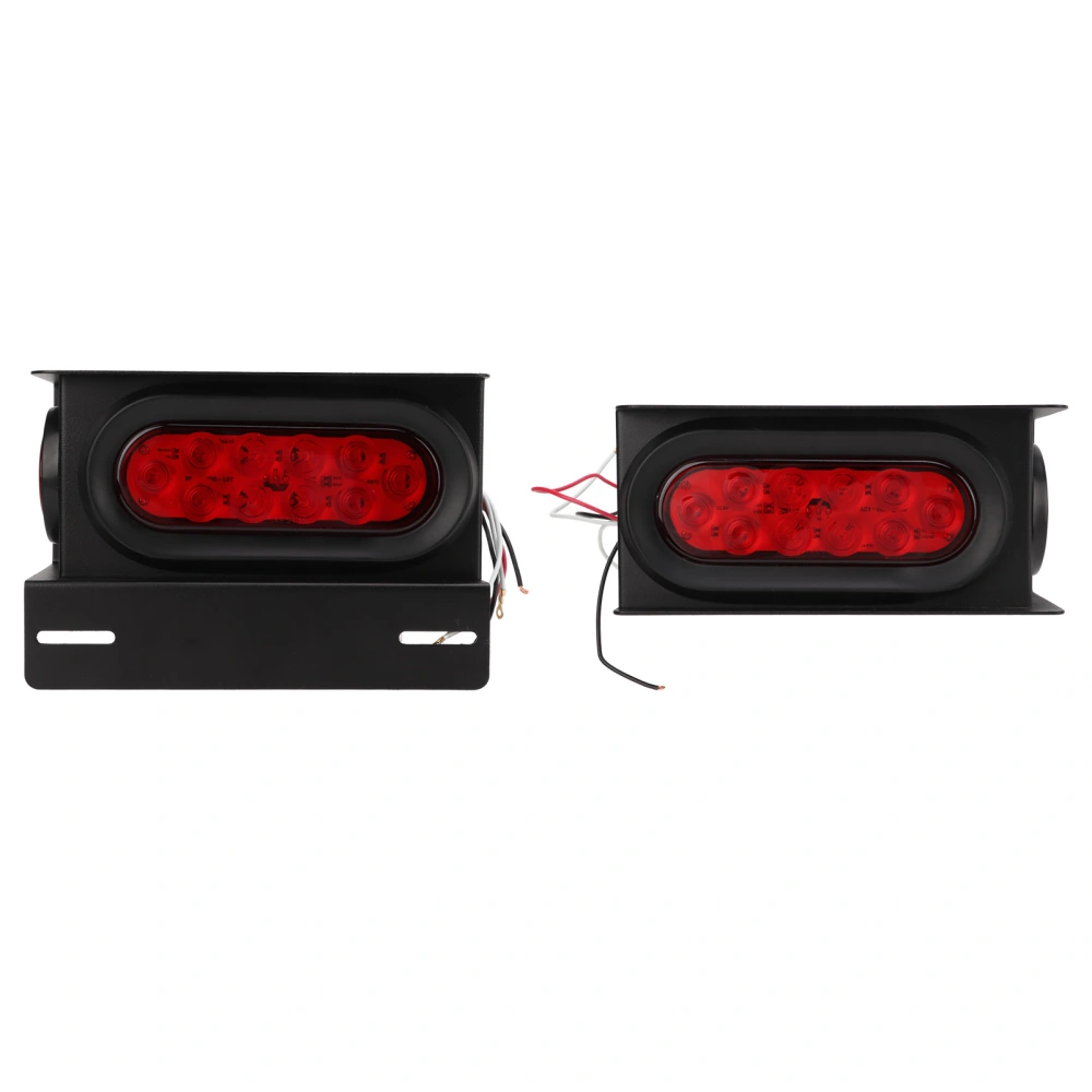 1 Pair Trailer Light Boxes Housing Kit 10LED Tail Light 12V Side Marker Lights for Heavy Truck Bus