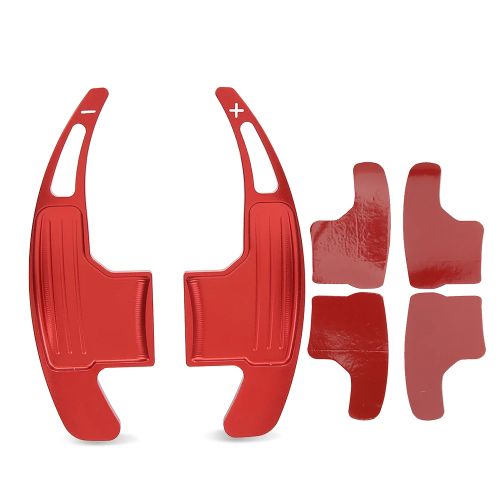 1 Pair Aluminum Alloy Paddle Shifter Extension Replacement For Ford Mustang V6 EcoBoost GT Shelby 2015‑2022 Red