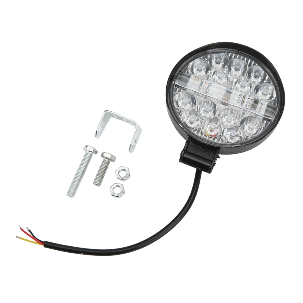 LED Pod Work Light 3000LM 9V‑60V IP67 Waterproof 48W Universal Offroad Strobe Lamp for Car Motorcycle Truck Round