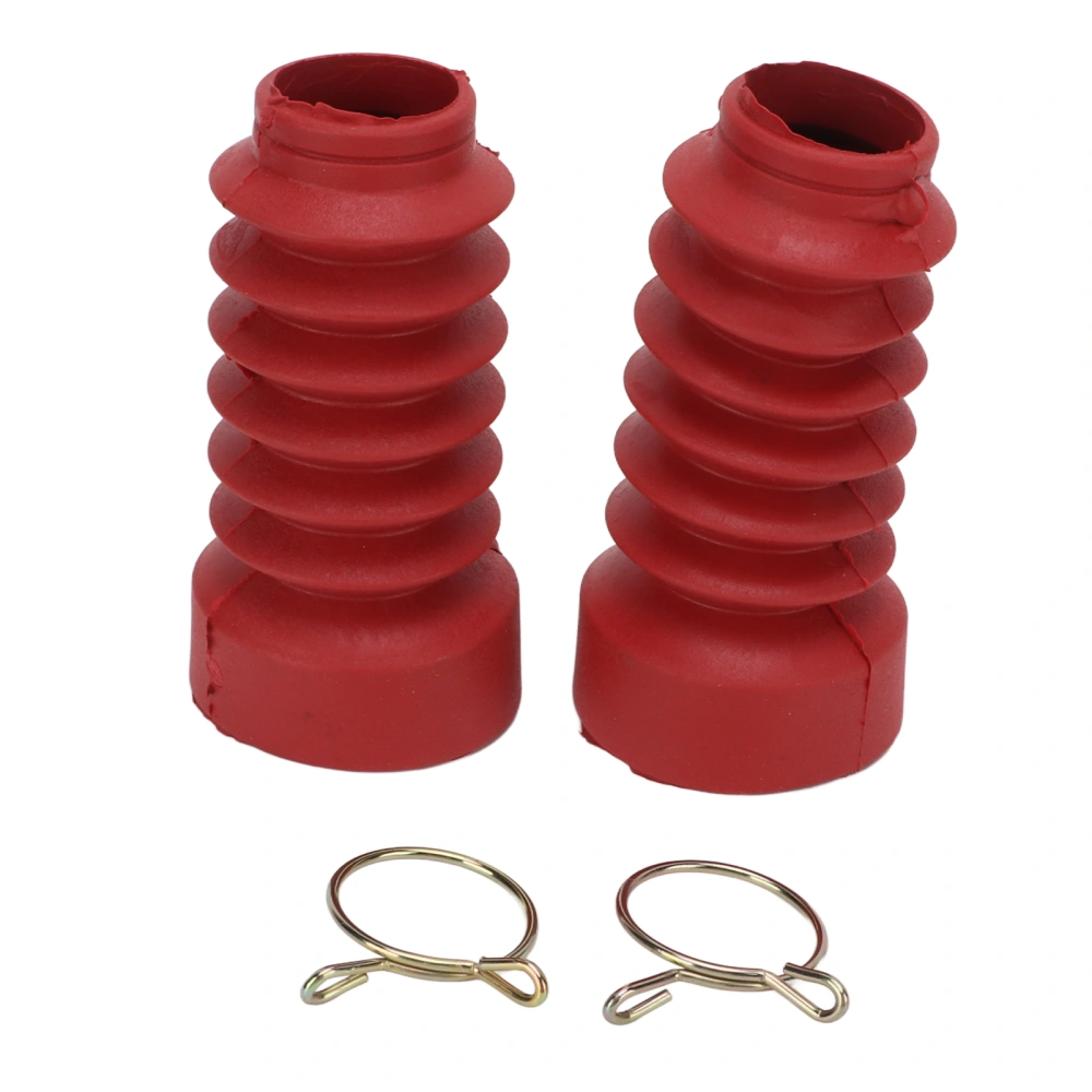 2PCS Motorcycle Front Shock Absorber Dust Cover Rubber Replacement for DIO 18/27/28/34/35Red