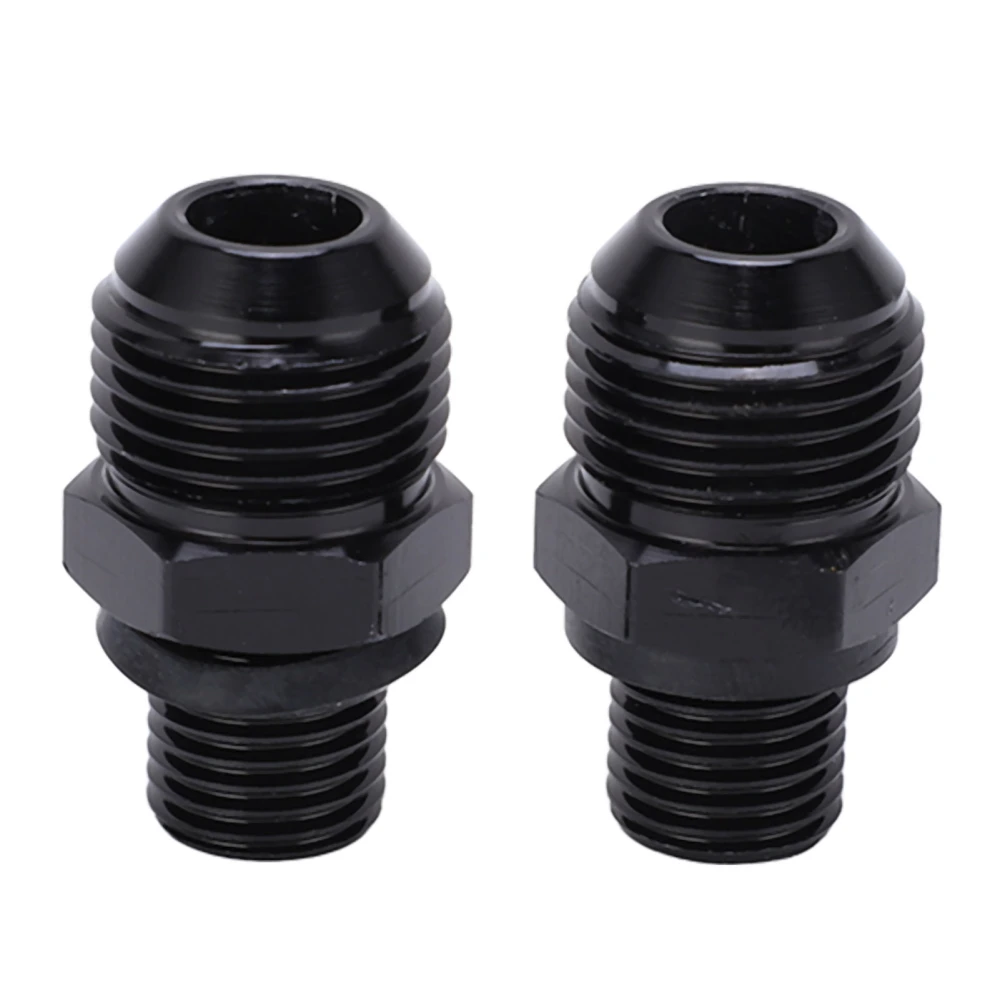 BuyWeek 1 Pair 8ANx1/4NPS Aluminium Alloy Transmission Oil Cooler Adapter Fitting Replacement for GM Turbo 350 400 4L60E 200RShort