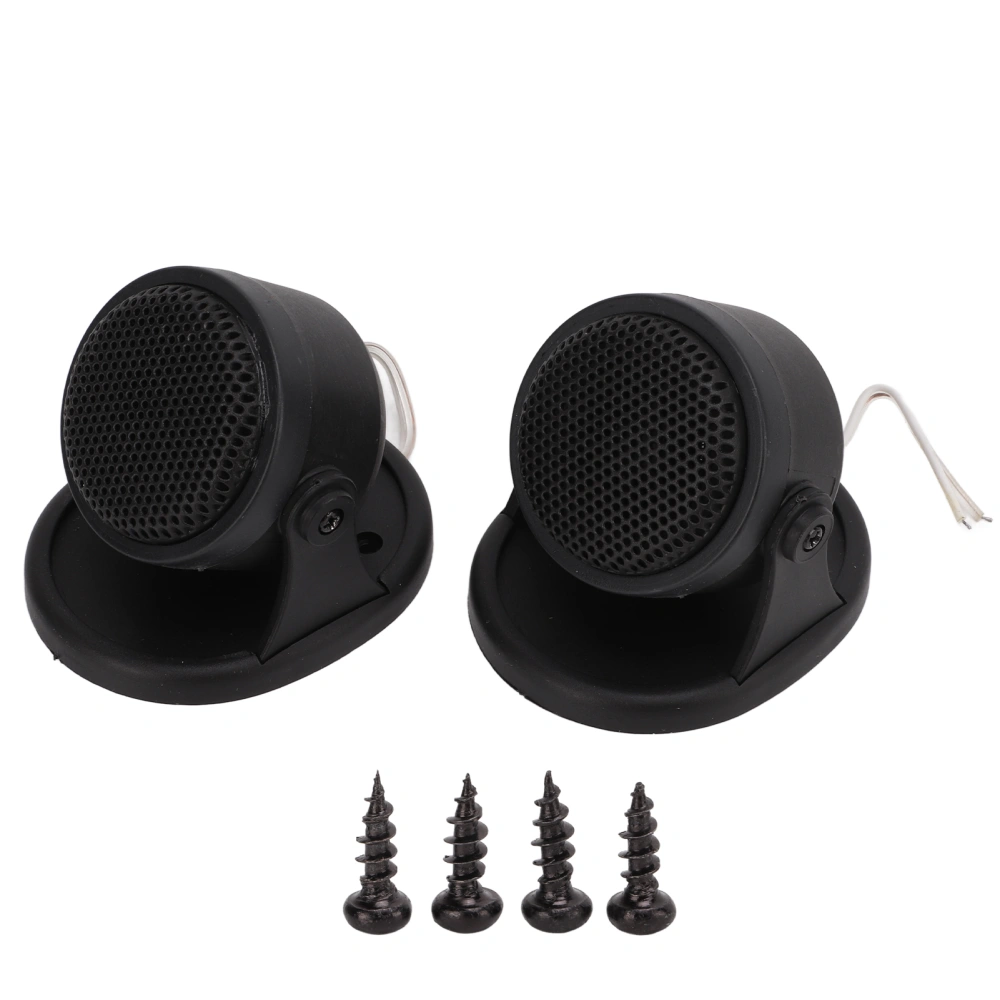 Pair Car Mini Tweeters Audio Speakers 101dB 5‑20KHz Silk Dome Black Universal with Screws