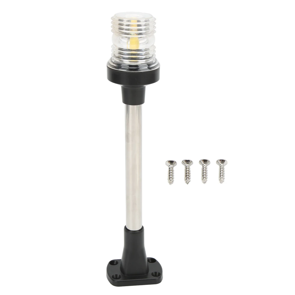 12in/30cm LED Boat Sailing Signal Light 360 Degree All Round Anchor Stern Lamp 5000K 5W DC12V/24V