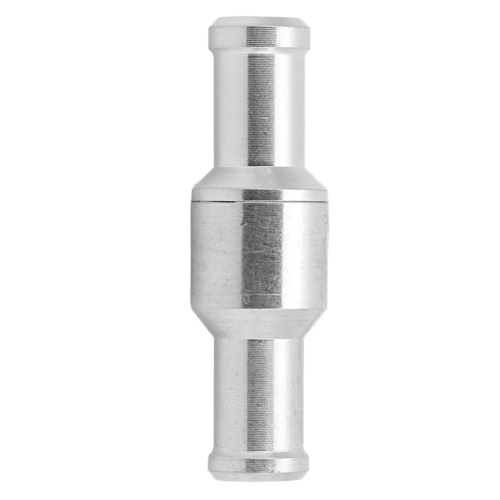 BuyWeek 1 Way Nonreturn Check Valve Aluminium Alloy Silver for Water Oil Diesel Petrol Fuel Line10mm/0.39in