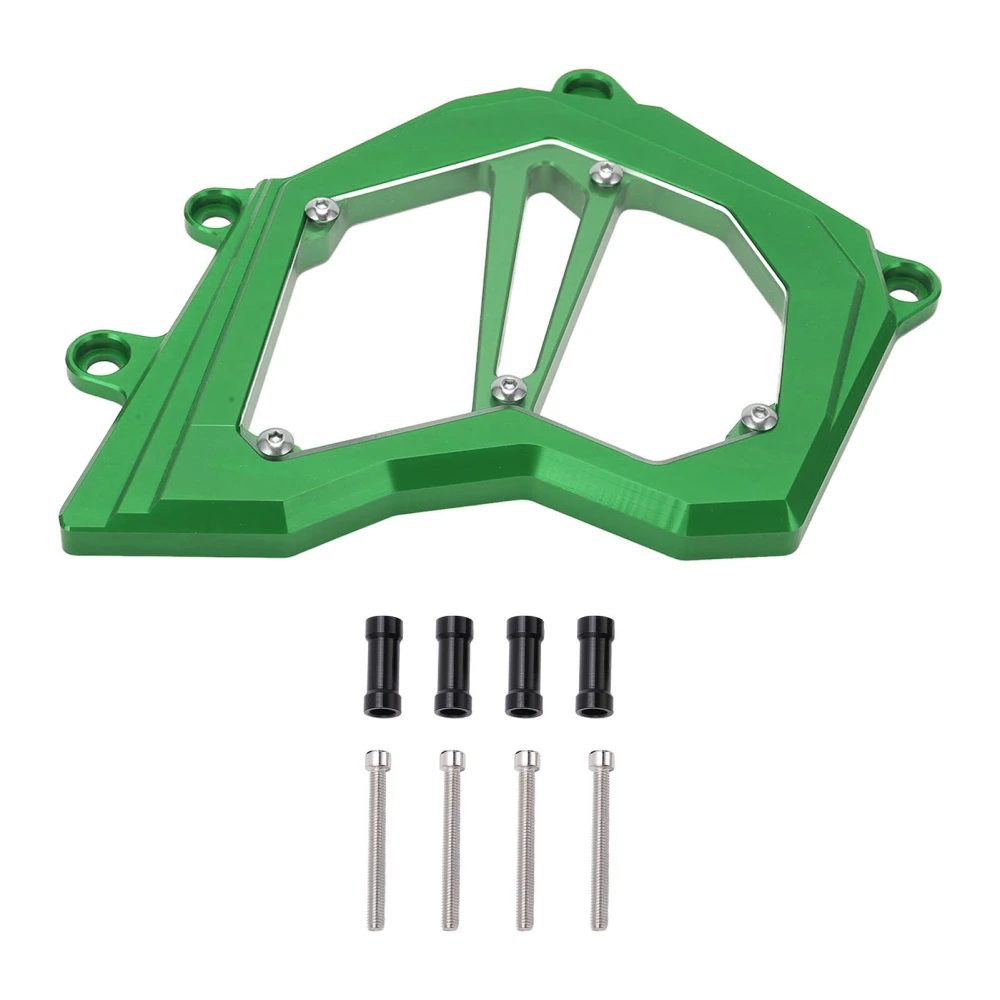 Motorcycle Front Sprocket Cover Chain Guard Protector Aluminum Alloy Replacement for ZX10R 2011‑2017Green