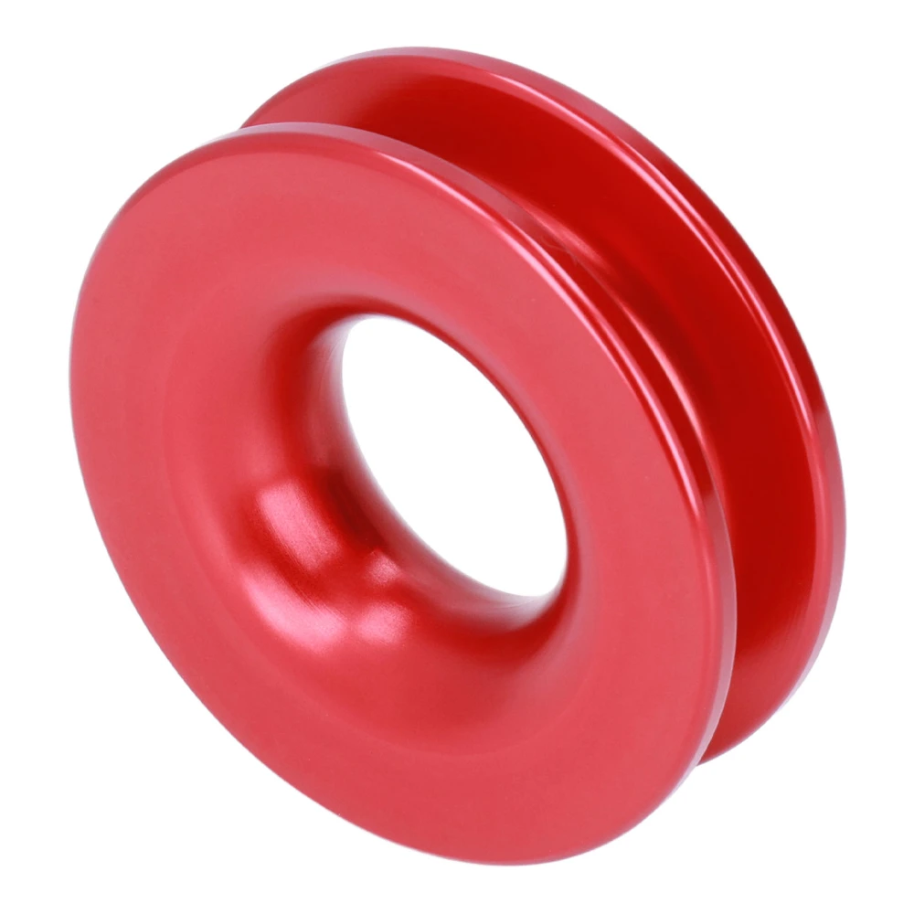 Recovery Ring Winch Snatch Pulley Aluminum Alloy for ATV UTV Truck Marine Boat ShacklesRed