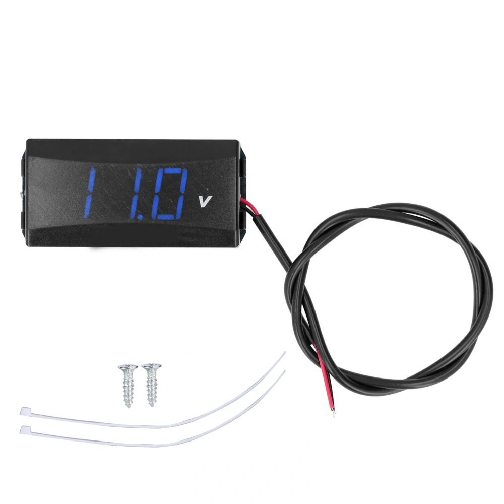 Voltage Testing Meter LED Digital Display Universal for Car Motorcycle Electric Vehicle 12V‑80VBlue