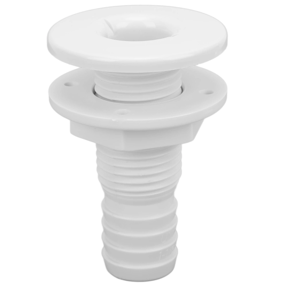 1‑1/8in Boat Through Hull Connection Plastic White Pipe Fitting for Onboard Plumbing System