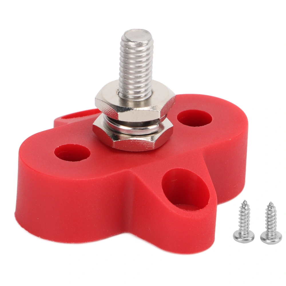 BuyWeek DC 48V M6 Heavy Duty Battery Power Distribution Terminal Block Junction Post for Car Marine Trailer RV BoatRed