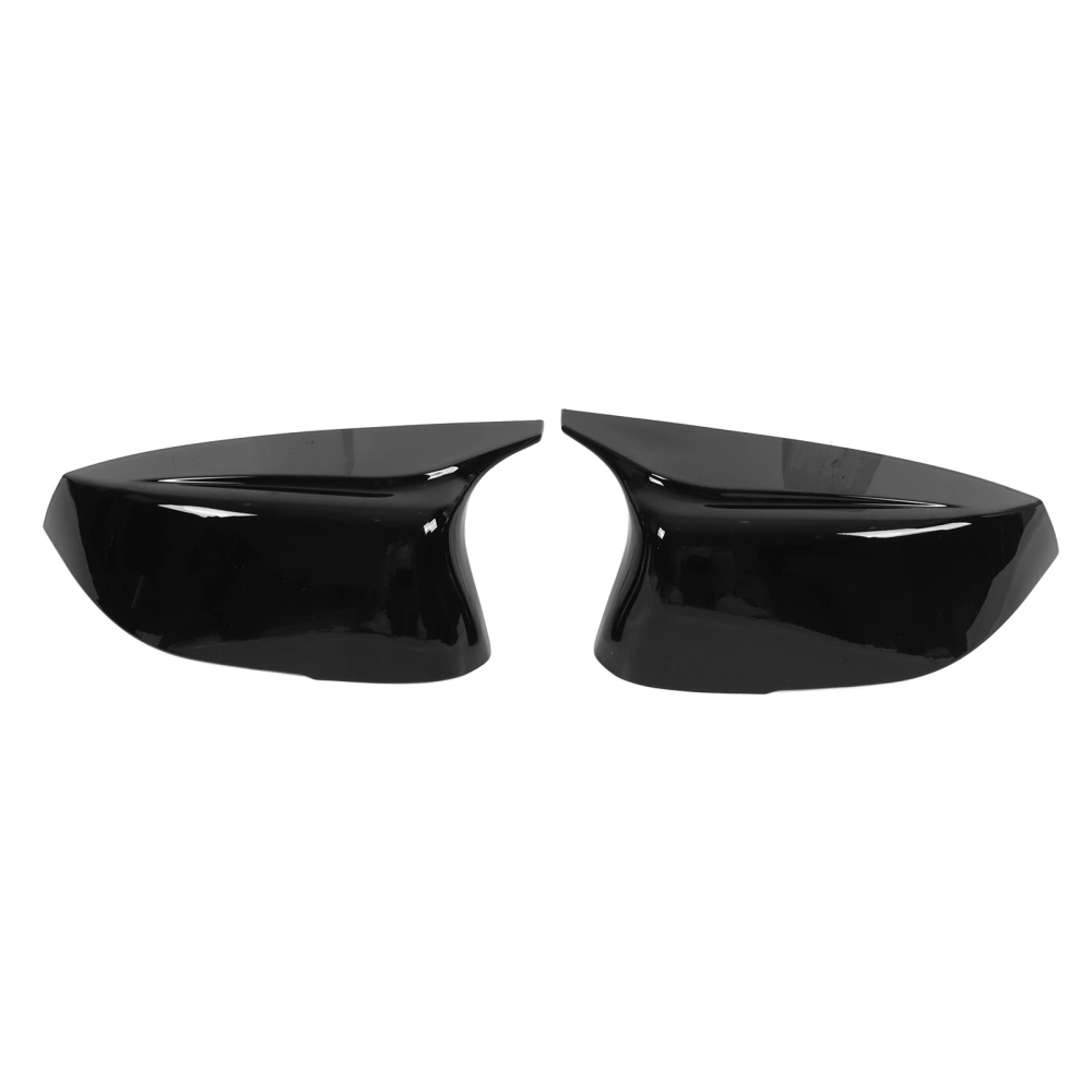 2pcs Side Door Rearview Mirror Cover Caps Trim ABS Glossy Black Replacement for Infiniti Q50 Q50S 2014+