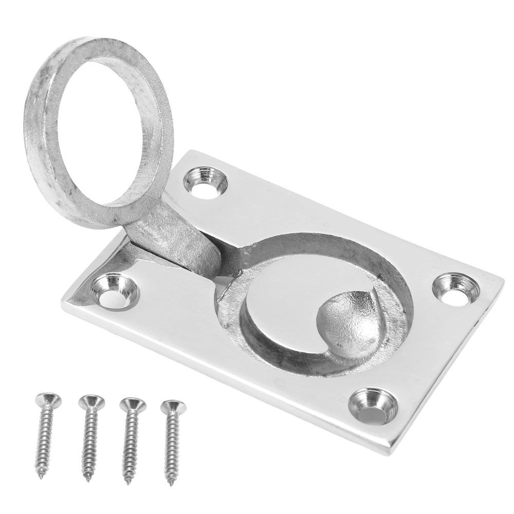 62x44mm Boat Square Flush Pull Ring Handles Stainless Steel Marine Hardware Accessory