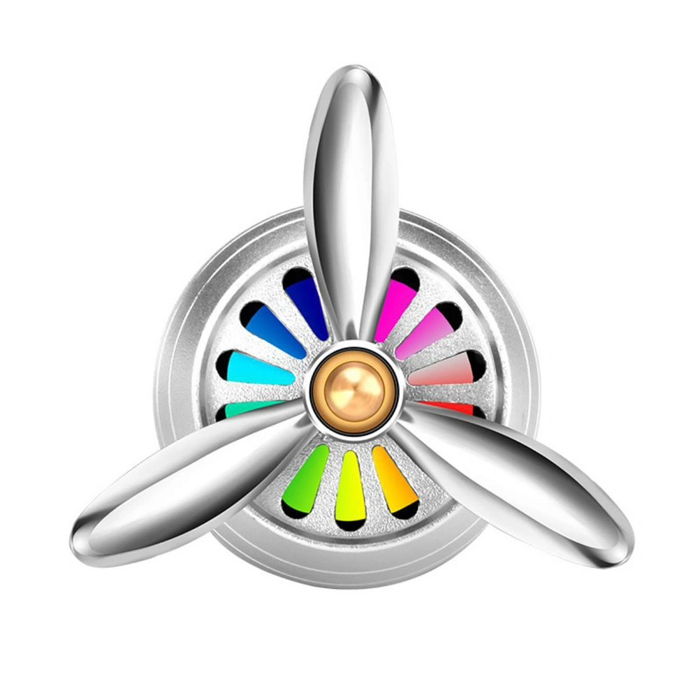 Car Air Freshener Vent Clip Car Perfume Propeller LED Light Fan Fragrance Diffuser Stylish Car Decoration