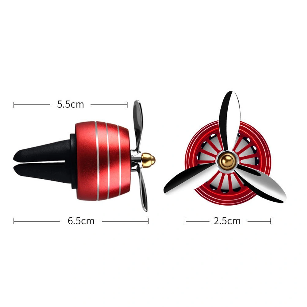 Car Air Freshener Vent Clip Car Perfume Propeller LED Light Fan Fragrance Diffuser Stylish Car Decoration
