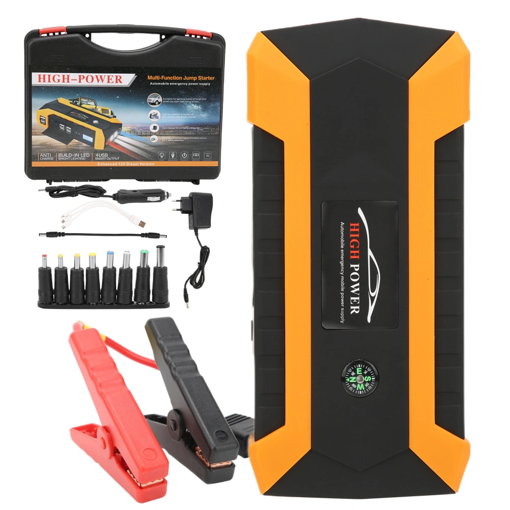 BuyWeek 20000mAh Car Jump Starter 12V LED Digital Display Power 4‑USB with Flashlight Emergency Power Bank EU Plug 100‑240V