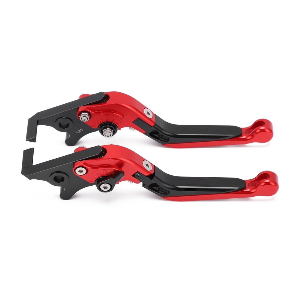 2 Pcs Motorcycle Left Right Brake Levers Motorcycle Modification Accessories Pit Dirt Motocross Parts Replacement for YAMAHA NMAX 155 2015‑2021Red