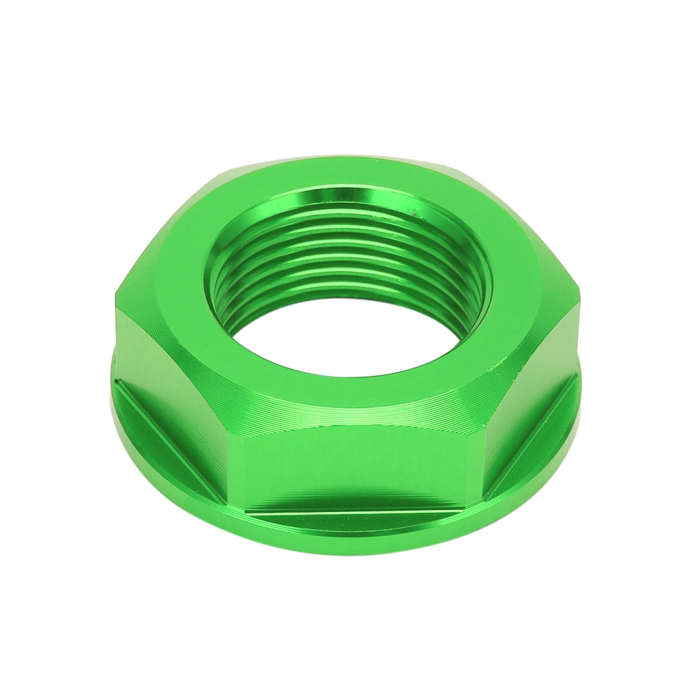 Motorcycle Rear Wheel Axle Nut M22x1.5 Aluminum Replacement for Kawasaki KX125 2003‑2008Green