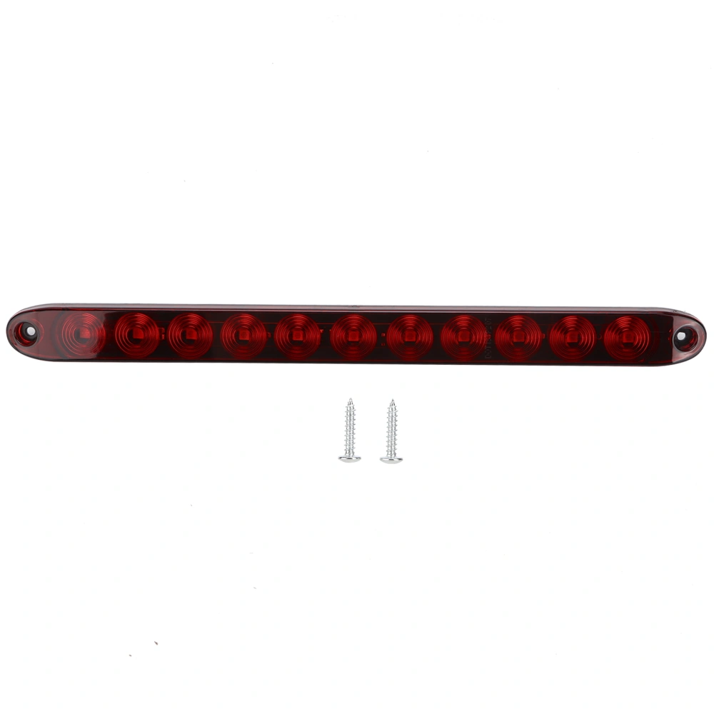 12V 11 LED Brake Turn Tail Light Red Polycarbonate Lens Stripe Shape for Trucks Trailers Lorry