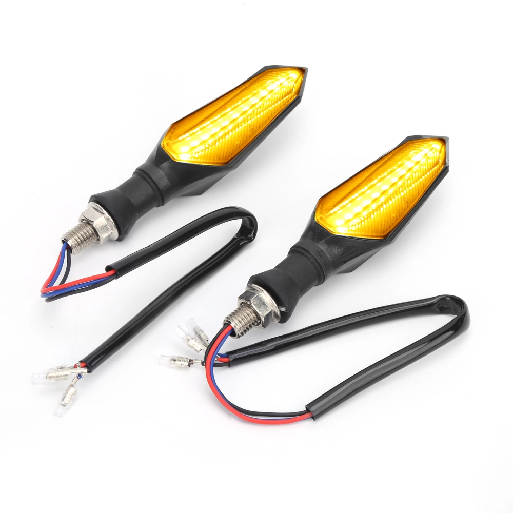 2pcs Motorcycle LED Turn Signal Lamp 12‑15V Amber Blue Light Color for Electric Scooters ATVs