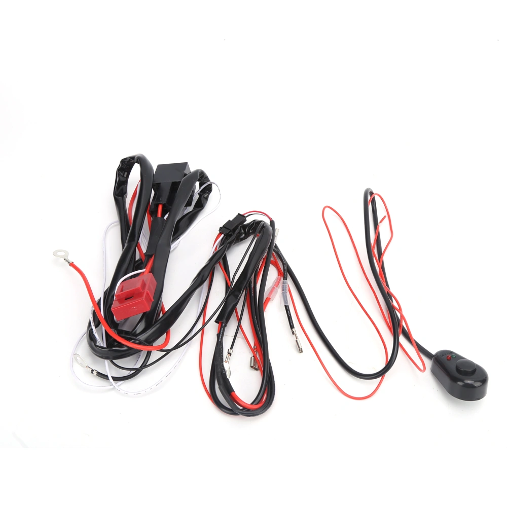 12V LED Spotlights Wiring Harness 1-to-2 40A Relay Inline Blade Fuse Universal for Car ATV UTV