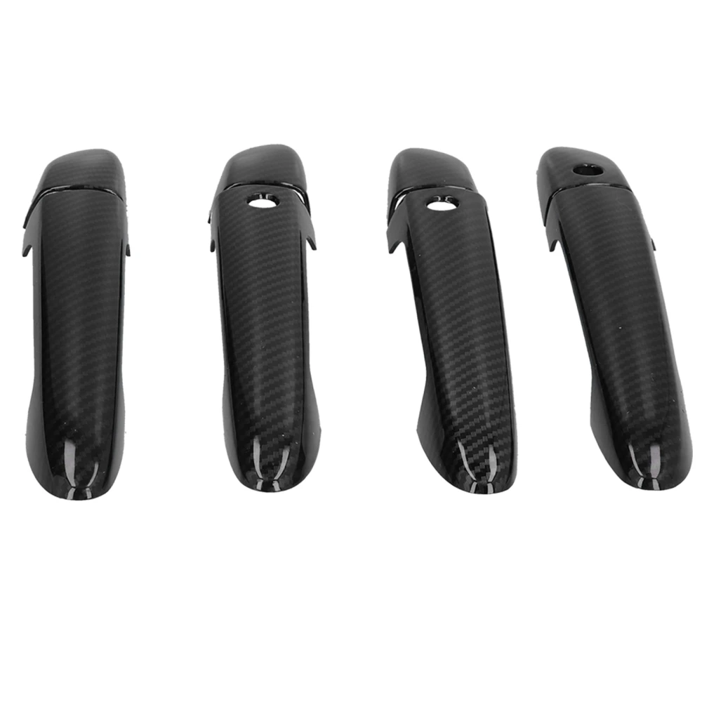 8pcs Car Door Handle Cover Carbon Fiber Style Intelligent Hole Replacement for Mazda CX-4 2013-2015