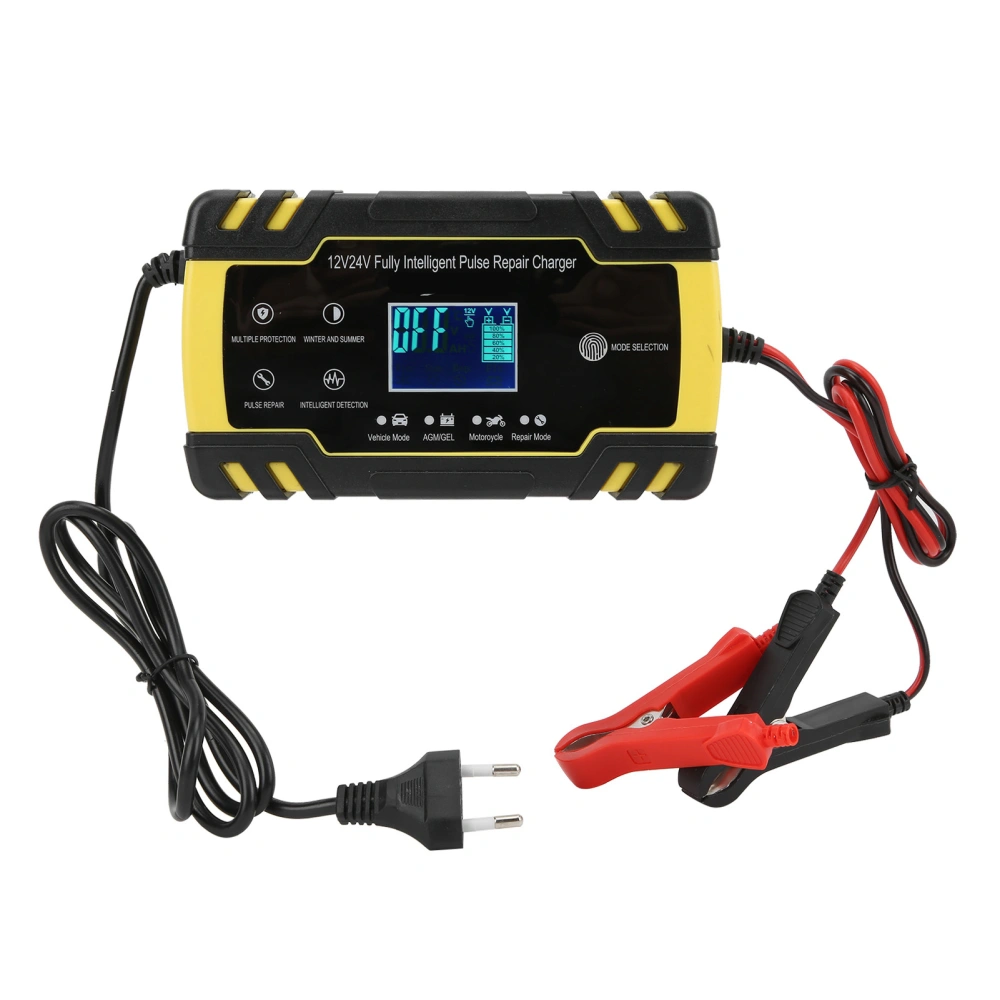 12V/24V Smart Battery Charger Automatic Charging Pulse Repair for Car Motorcycle -240V