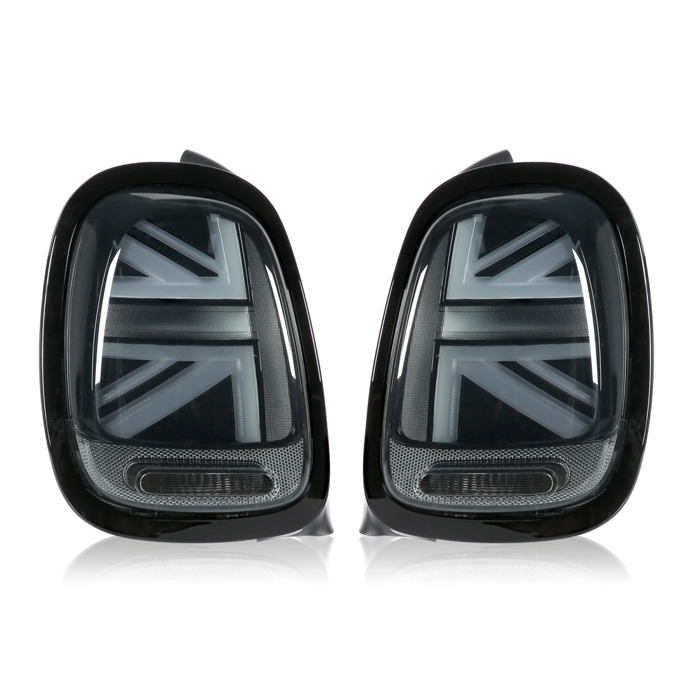 VLAND Full LED for JCW Union Jack Tail Lights Smoked Lens with Sequential Turn Signal Fit for F55 F56 F57 2014‑2020