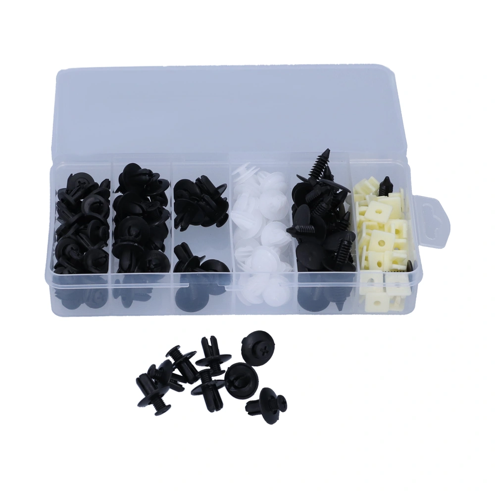 BuyWeek 150pcs Car Body Retainer Kit Auto Fastener Clip Push Pin Bumper Door Trim Panel Rivet for Grille Fender Hood