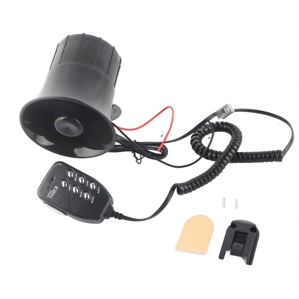 50W 120dB Car Loud Horn 6 Sounds Emergency Warning Alarm Siren Universal for 12V Auto Car Firefighting