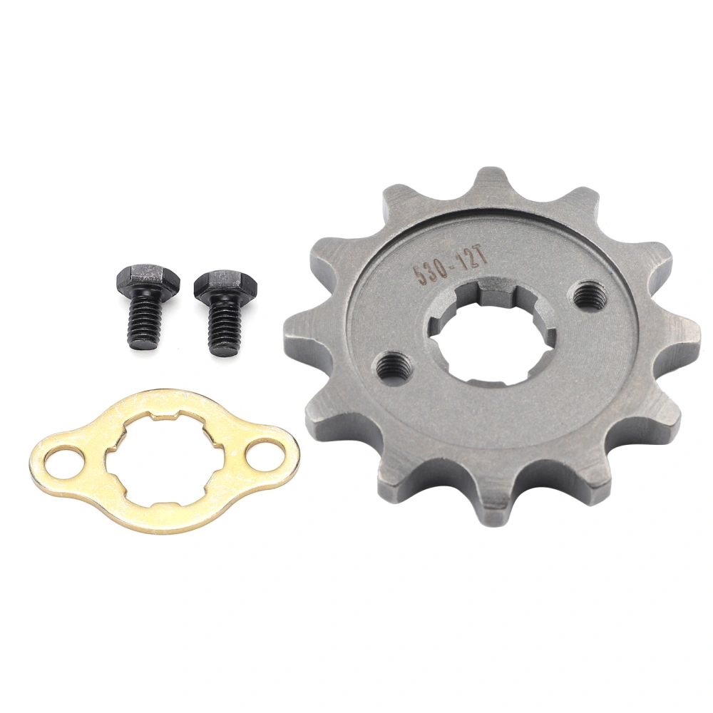 17mm 30mm Front Engine Sprocket with Mounting Accessory Steel Alloy 12T Tooth Fit for 530 Chain