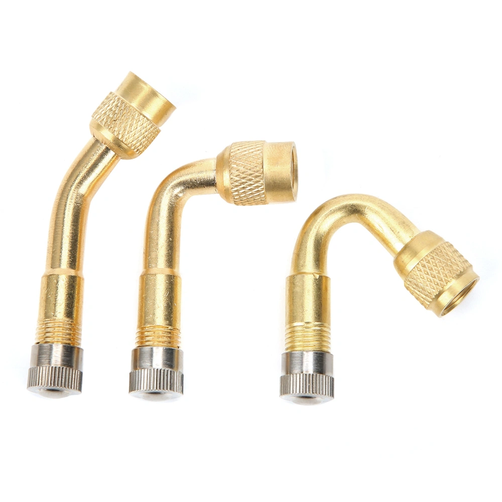 BuyWeek Brass Tire Valve Extender 90° 135° 45° Valve Stem Extension Adapter for Car Motorcycle BikeGold