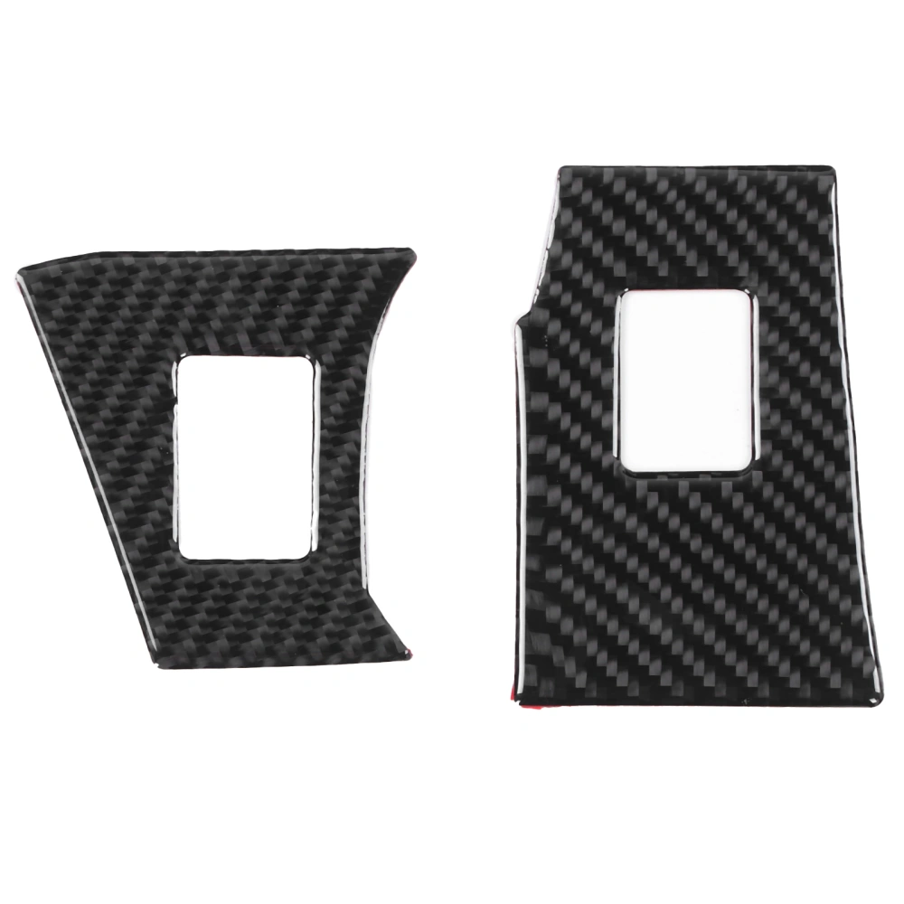 Steering Wheel Side Panel Cover Trim Soft Carbon Fiber Sticker Fit for RAV4 2015‑2019