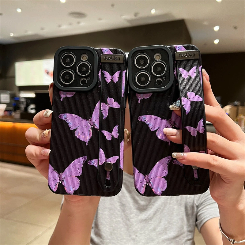 Butterfly Wrist Strap Phone Case Drop-resistant Soft Case