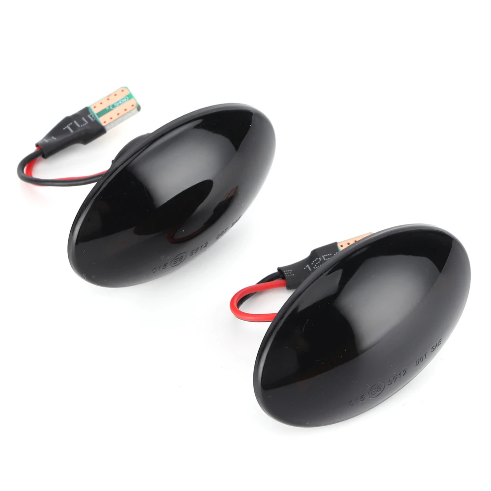 2PCS Smoke Color LED Side Marker Turn Indicator Lights Fit for Ford Fiesta MK5 Car Modification