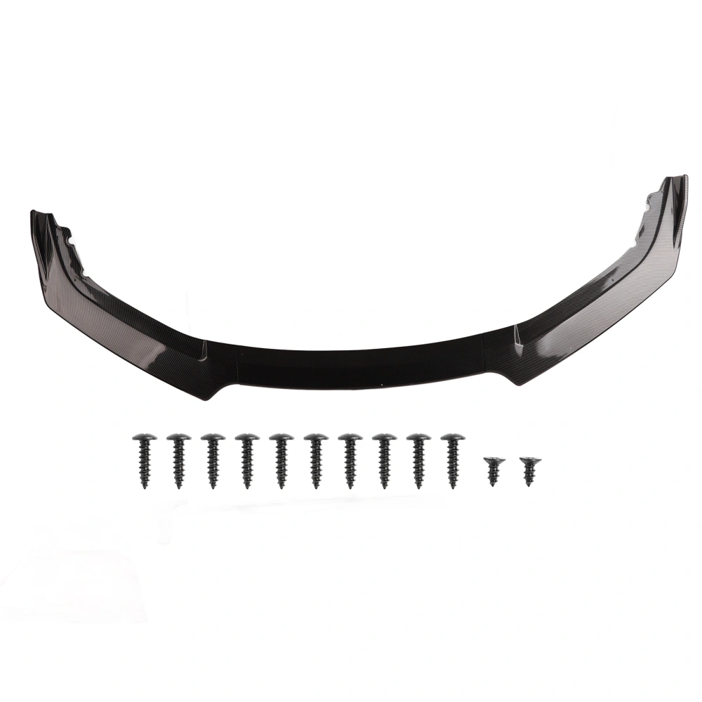 BuyWeek 3pcs Front Bumper Lip Spoiler Carbon Fiber Style Accessory Fit for Civic 2016‑2020