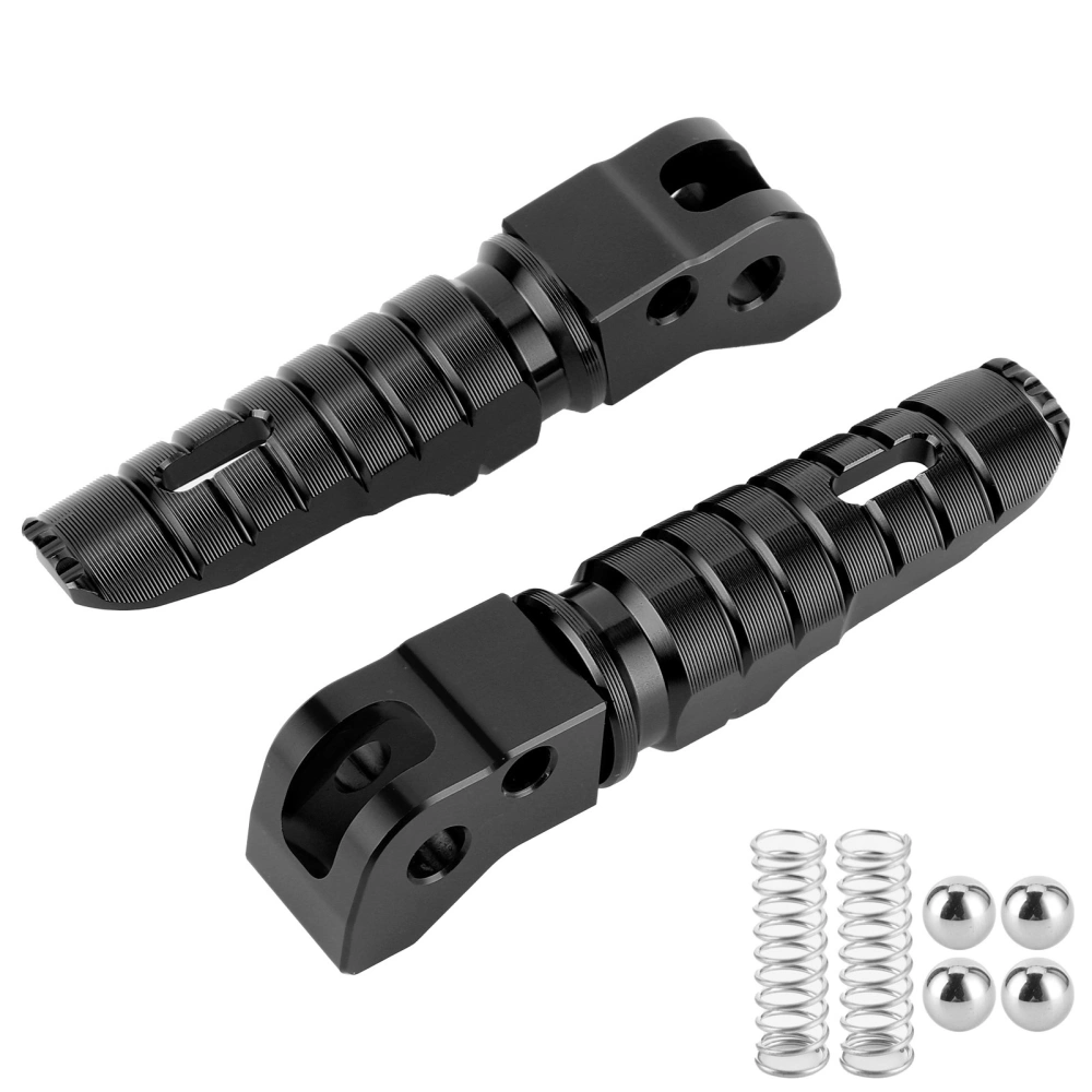 1 Pair Aluminum Alloy Rear Foot Peg Motorcycle Modification Accessory Fit for 125/250/300 RC200/390 2014+(Black )