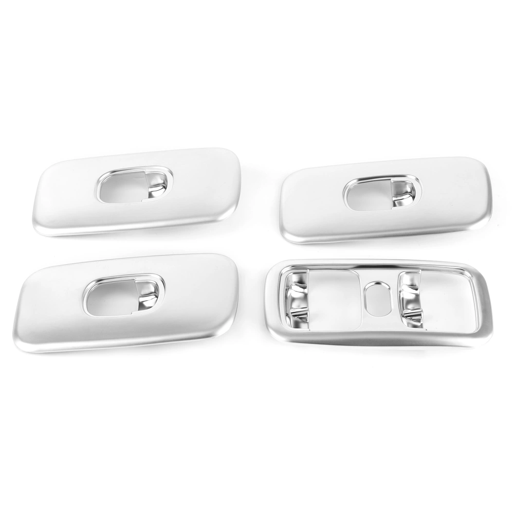 4pcs Window Lift Switch Cover Decoration Trim Fit for Benz G Class W463 G500 G55 AMG 2007‑2010Peral Chrome