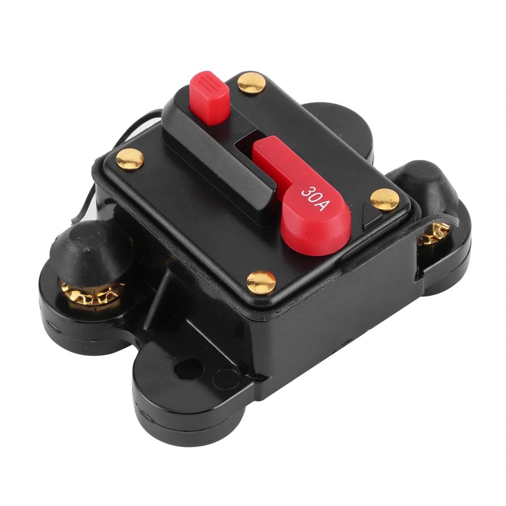 Car Audio System Fuseholder Automatic Circuit Breaker 12V‑24V DC Auto Boat Stereo Protection30A, 78x51x38mm