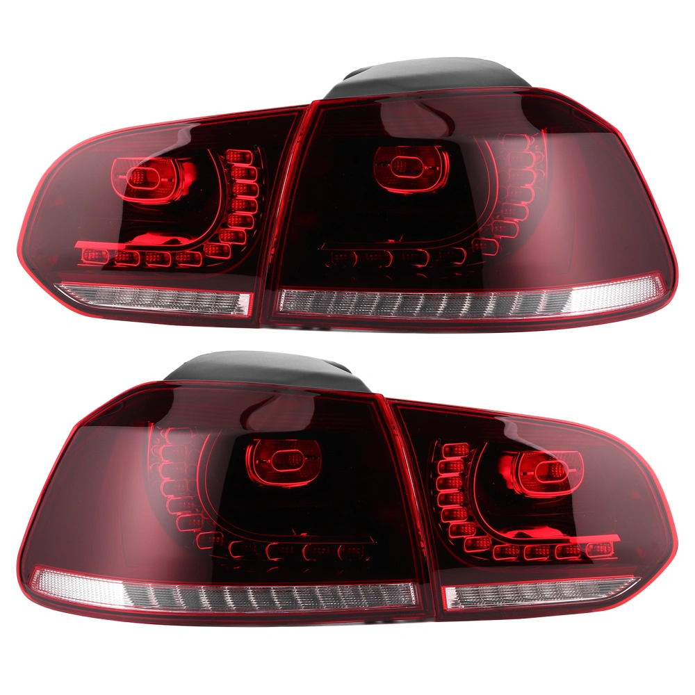 BuyWeek VLAND for RLook Full LED Dynamic Tail Lights Cherry Red Lens For Mk6 GTD R R20 20092013