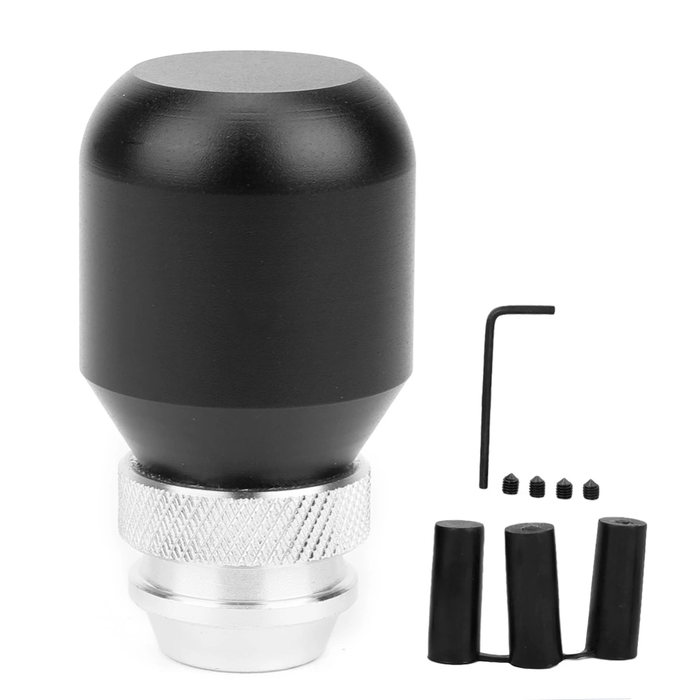 Telescopic Gear Knob Universal Adjustable Frosted Aluminum Alloy Black Upgrade Shift Head