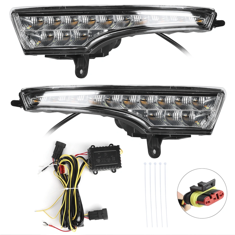 2pcs LED Daytime Running Light Turn Signal Lamp Dual Colors Fit for Nissan Altima 13-15