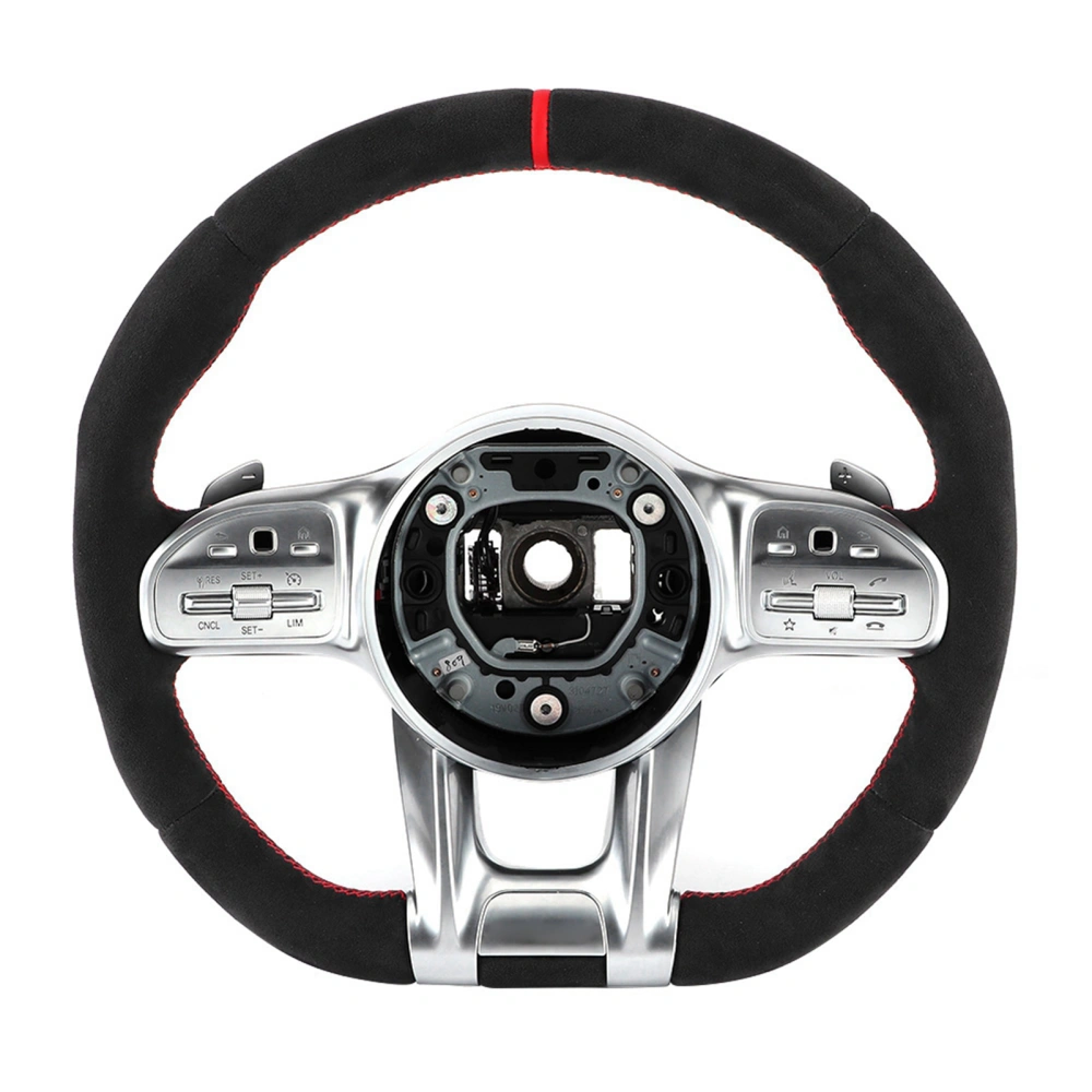 For AMG Performance Full Suede Steering Wheel Assembly Fits for Mercedes Benz a b c e s g GLc GLE Class C63 E63 S63