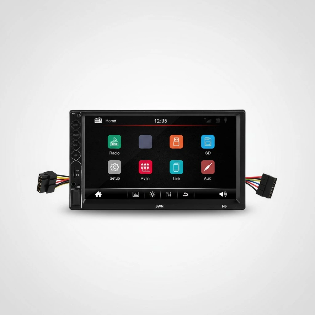 BuyWeek 7in 2 DIN TFT Car MP5 Player HD Bluetooth Touch Screen Stereo Radio SWM N6 for Android IOS