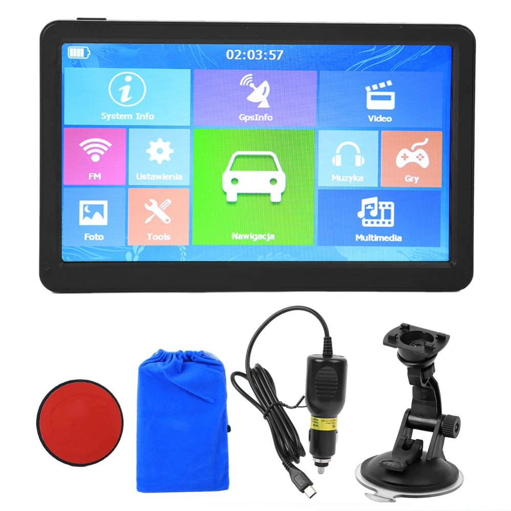 9in Universal GPS Navigation Machine 256MB 8G HD Capacitive Touch Screen for Car Truck Lorry (European Map)