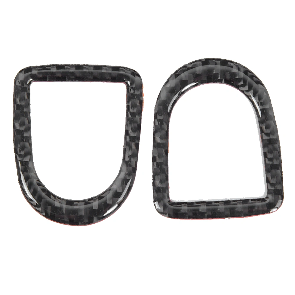 2pcs Carbon Fiber Car Door Lock Pin Button Knob Frame Trim Fits for Ford Mustang 2009-2013