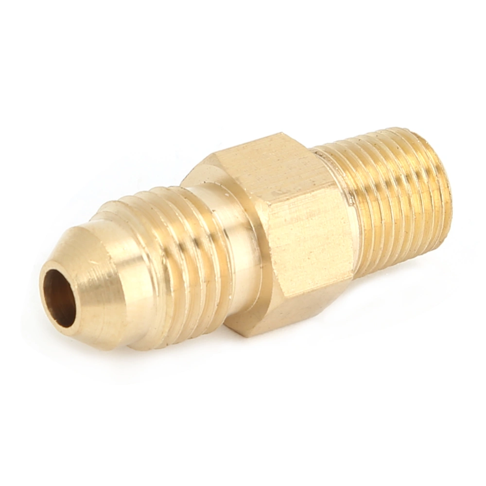 2PCS Brass Adapter Oil Gas Fitting Straight Male AN4 to 1/8in Male NPT Connector