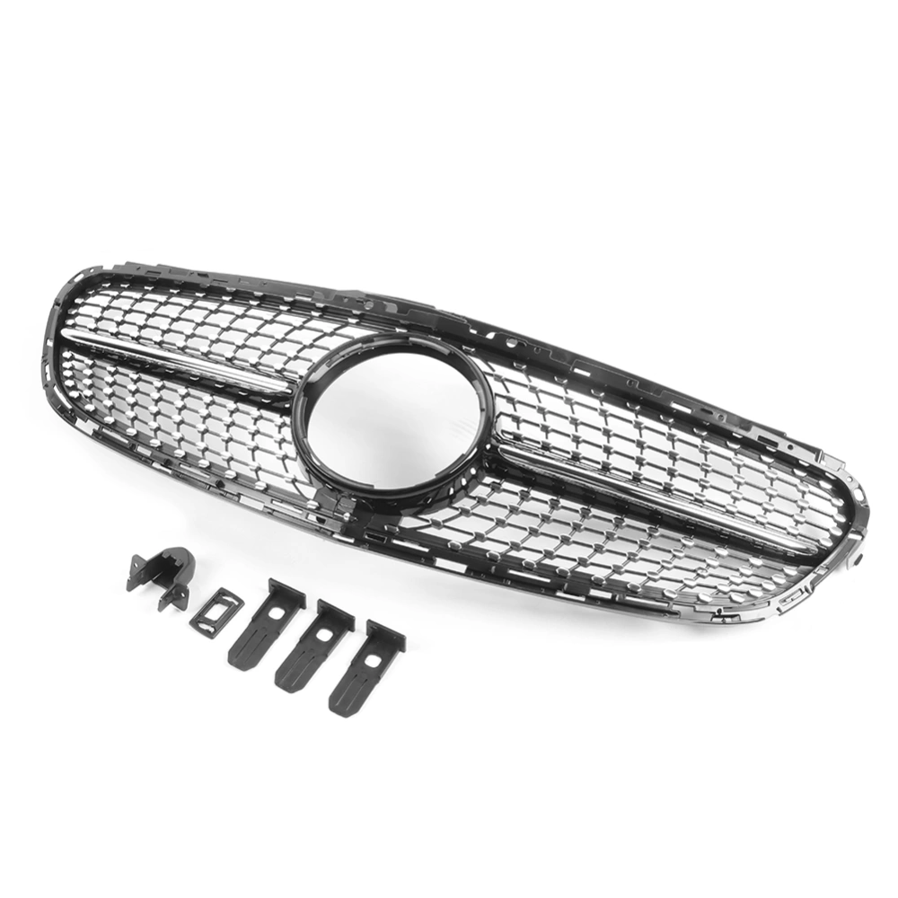 BuyWeek Car Front Bumper Grill Grille Diamond Styling Accessory Fits for Mercedes-Benz W212 13-15