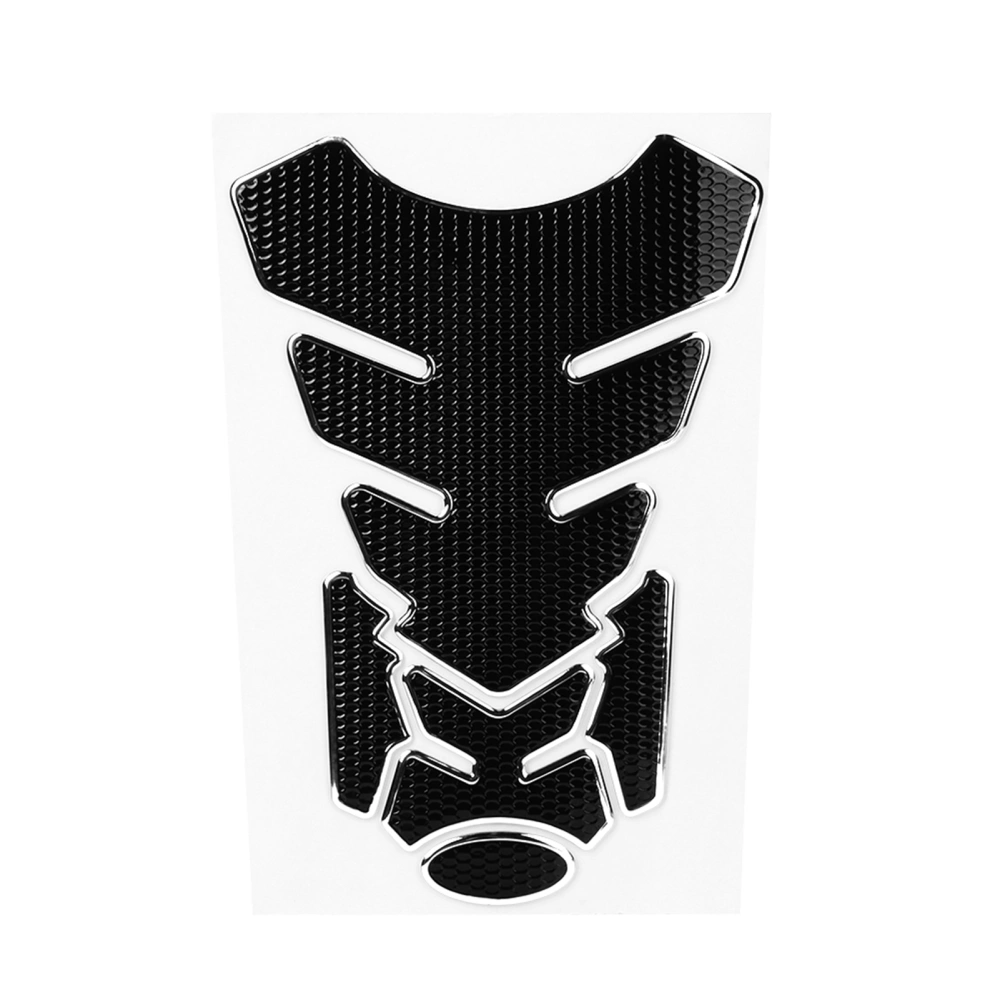 3D Motorcycle Gas Oil Fuel Tank Sticker Pad Protector Decoration Fit for Yamaha(BlackSilver )