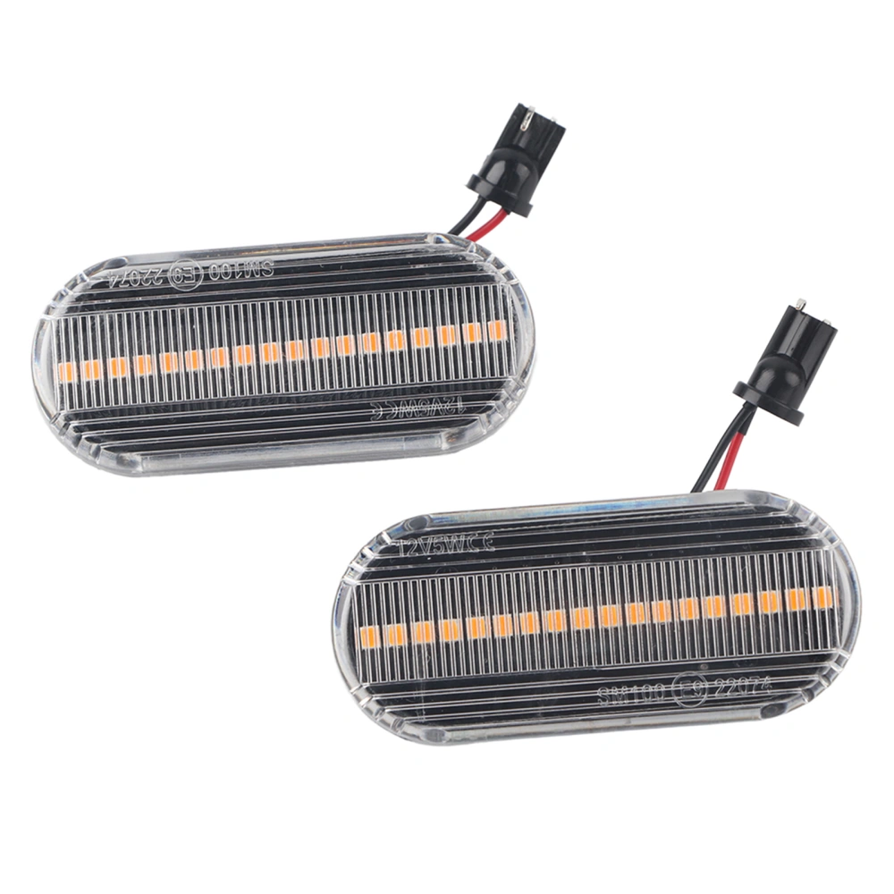 1 Pair DC12V 18 LEDs 3200K Side Marker Sequential Flashing Light Fit for Ford Focus MK2 2004.11-2007.03DC12V